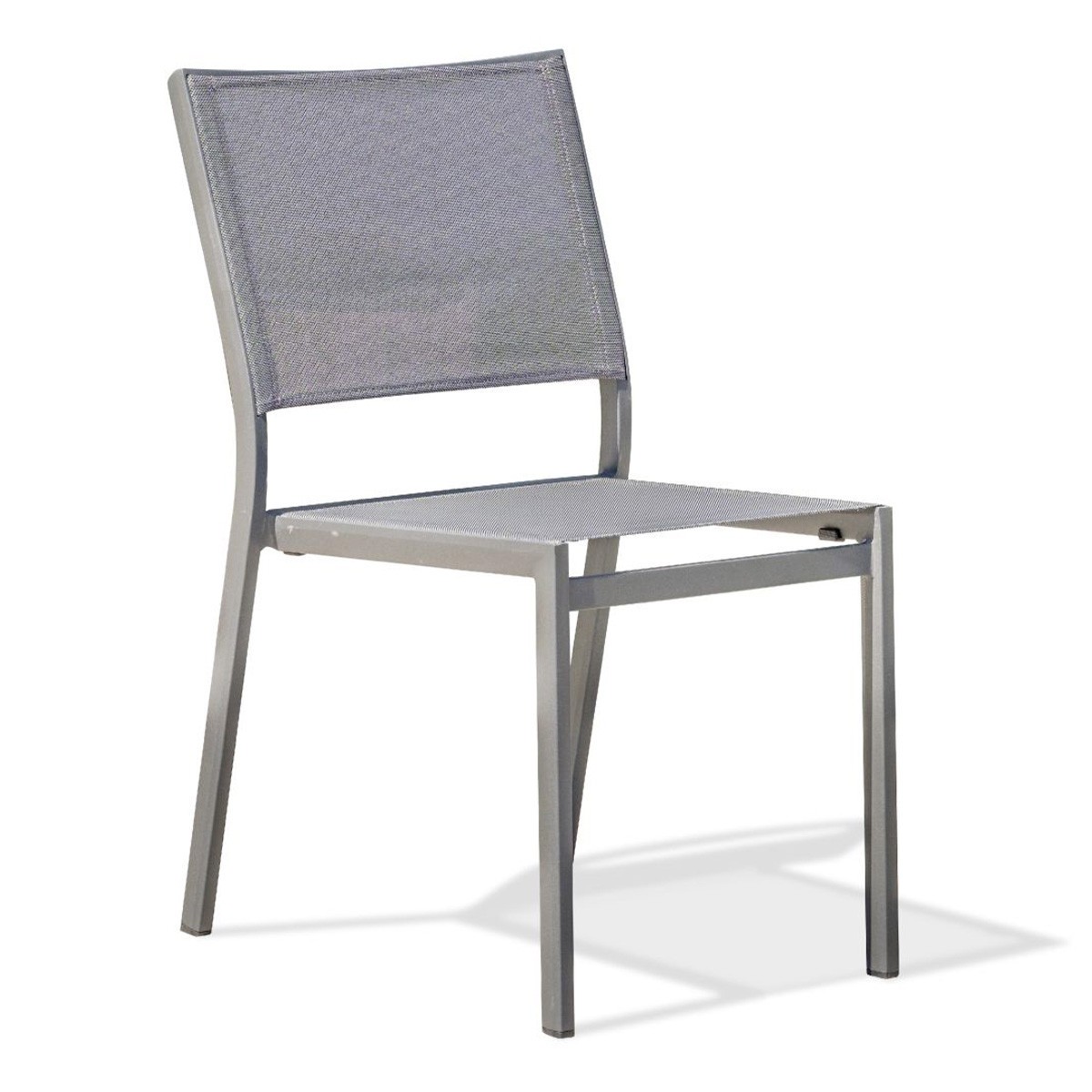 Chaise de jardin empilable Stockholm gris anthracite élégance contemporaine 84cm