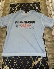 Balenciaga T-Shirt Schwarz Größe S, Blau
