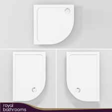 30mm Slimline Shower Enclosure Tray Quadrant / Offset Stone Tray & Free Waste