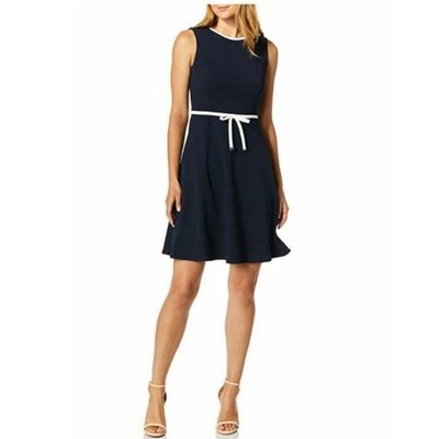 tommy hilfiger scuba fit & flare dress Crossover Scuba Fit and Flare Midi Dress (Women)