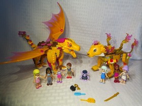 Lego Elves Fire Dragon &  Azari & Fire Lion, Emily 2 elves, 1 troll, 3 friends