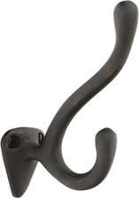 86106 Sandcast Bronze 4-1/4 Inch Double Robe Hook, Medium Bronze