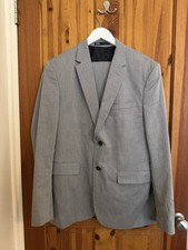 Zara Men’s Light Grey Suit EU 52 UK 42R 2 Piece Cool Comfort Wedding Business