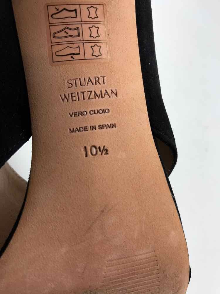 Stuart Weitzman Black Size 10.5 Slide Heels