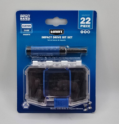 HART Impact Drive Bit Set 22 Piece With Hard Case HAVSC22