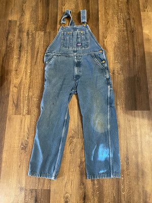 Big Smith Bib Overalls Mens 36x30 Denim Carpenter Workwear