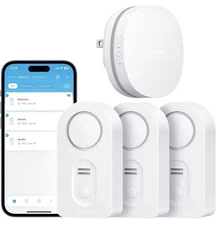 Govee WiFi Water Leak Detector 3 Pack Smart Water Sensor, 100dB Alarm, App Alert