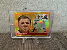 2009 Topps Chrome Baseball #1 of 3 Babe Ruth Gold Refractor Card