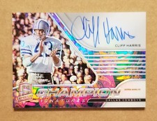 2021 SPECTRA CLIFF HARRIS CHAMPION SIGNATURES  AUTO PSYCHEDELIC PRIZM /5 COWBOYS