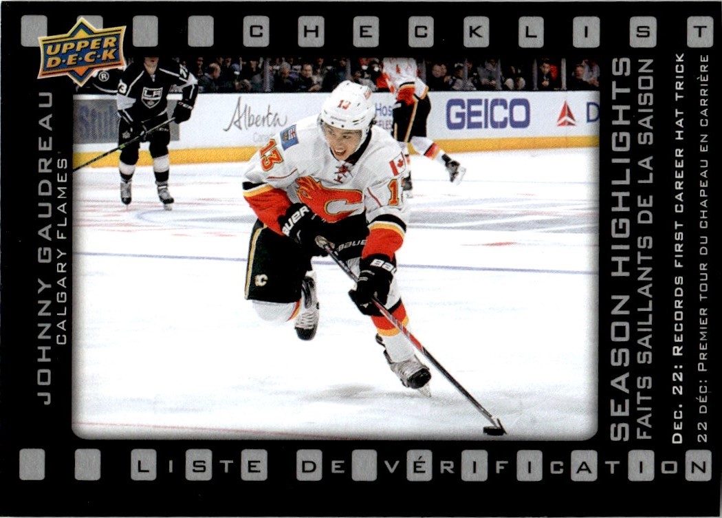 2015-16 Upper Deck Tim Hortons Season Highlights Johnny Gaudreau Calgary Flames