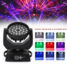 36x10W RGBW LED Zoom Moving Head 360W Wash Stage Light DMX DJ Disco Party