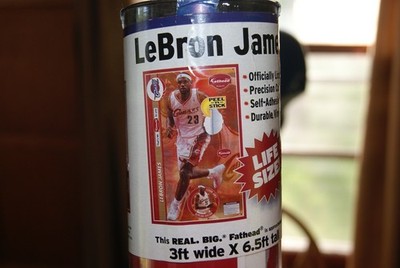 NBA Basketball Lebron James Cleveland Cavaliers 3 ft x 6.5 ft Life Size Fathead