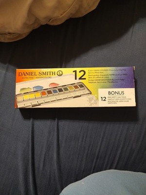Daniel Smith Extra Fine Watercolors Set 12ct Half Pan Set In Metal Tin NEW