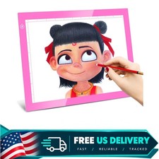 A4 LED Copy Board Light Tracing Box Pink Ultra-Thin USB Powered