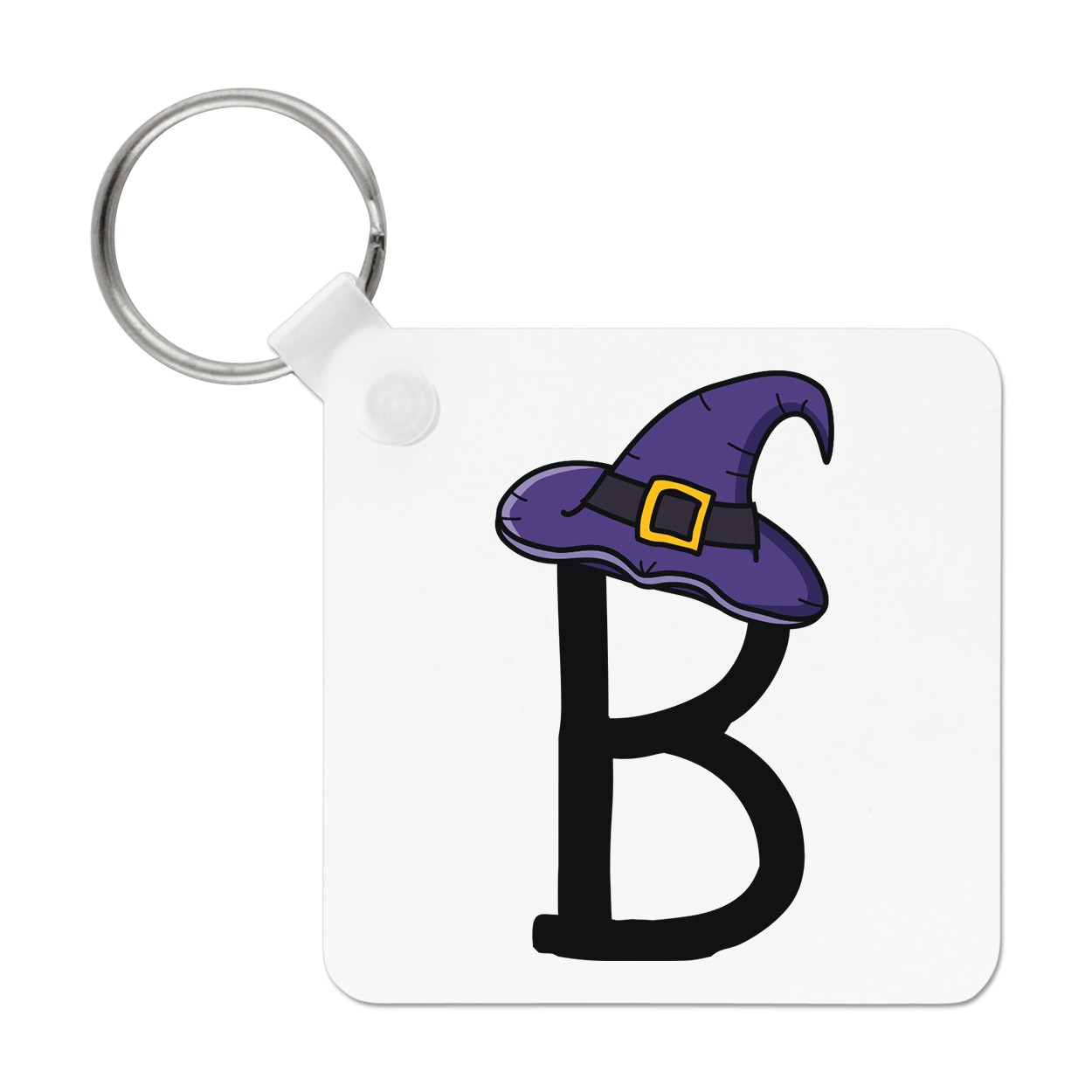 Letter B Witches Wizard Hat Keyring Key Chain Funny Witch Halloween Alphabet
