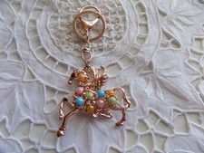 Shining Rhinestone Colorful Unicorn Pendant Keychain Pendant Car Keychain Gift
