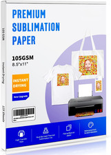 Sublimation Paper 8.5 X 11 Inches - 125 Sheets 105Gsm Compatible with Any Inkjet