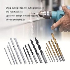15-Piece Multi-Purpose Drill Bits – Wood, Brick, Metal