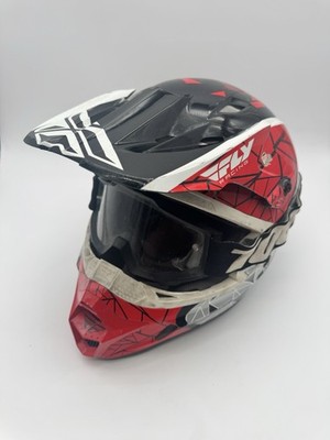 Fly Racing Motocross Helmet XL  DOT FMVSS 218 Red Black w/ 100% Goggles