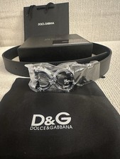 CINTURA da DONNA DG BLACK/SILVER - 105 Cm - DOLCEGABBANA - NUOVA - 25MM - LUXORY