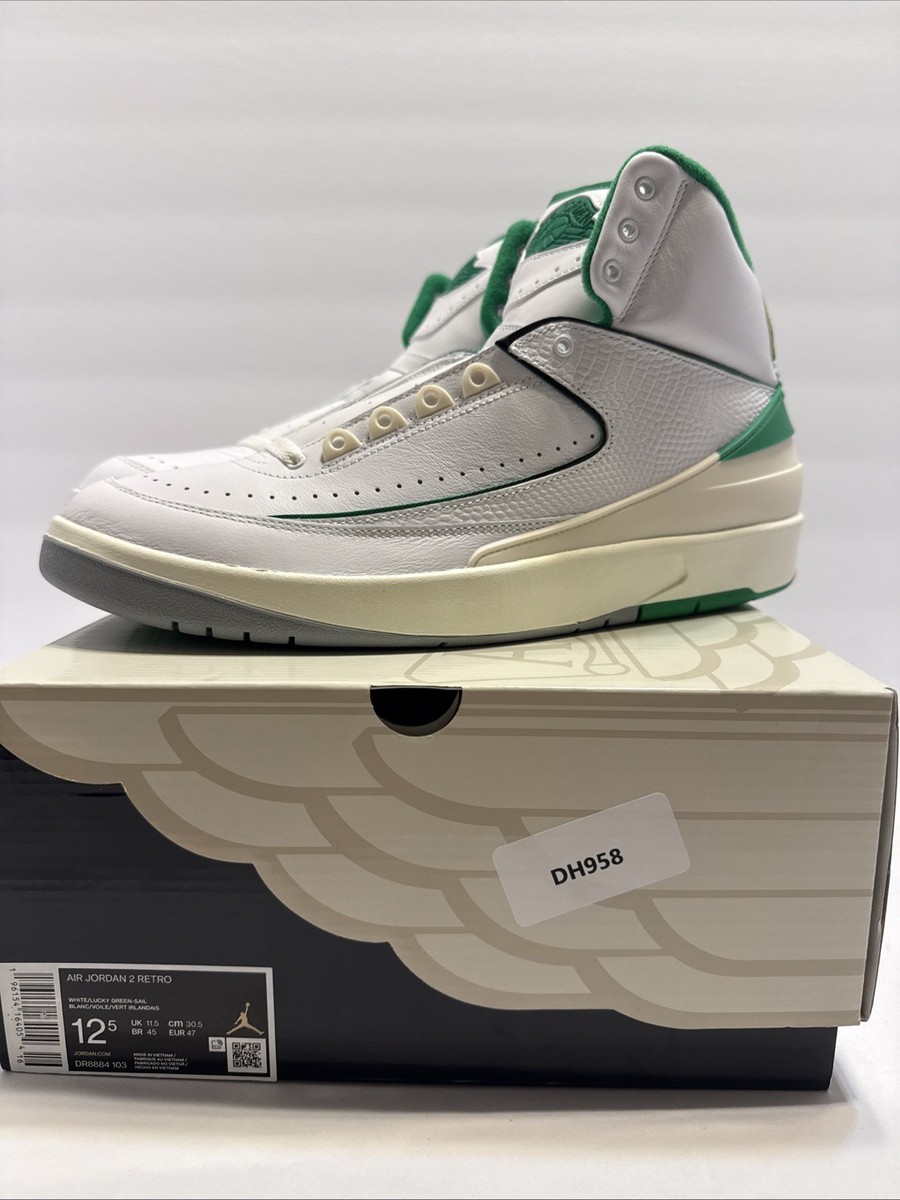 Nike Air Jordan 2 Retro Lucky Green Size 12.5 White Green  display picture 1