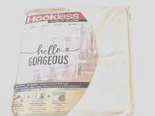 Hookless Fabric Shower Curtain Snap On PEVA Liner 71"X 74" NOS Sealed White