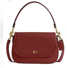 Coach Legacy Soft Pebbled Leather Shoulder Crossbody Bag Ruby Red CU099