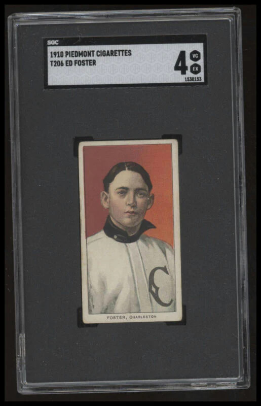 1909 T206 ED FOSTER VG-EX PIEDMONT 350 SL SGC 4 BASEBALL CHARLESTON SEAGULLS