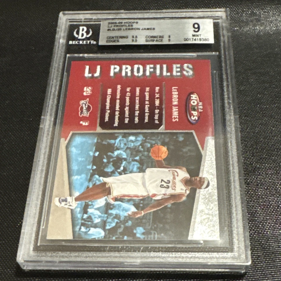 2005-06 Hoops LJ Profiles Lebron James Cleveland Cavaliers BGS 9 MINT - Image 3 of 3