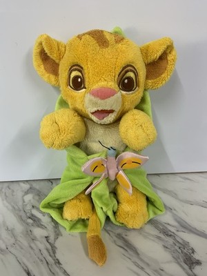 Disney Babys Simba Spielzeug Plüsch König der Löwen Löwen Junges mit grünem Blatt Decke