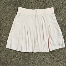 Alo Yoga Pleated Tennis Skirt Light Pink Athletic Skort Women's Size 36
