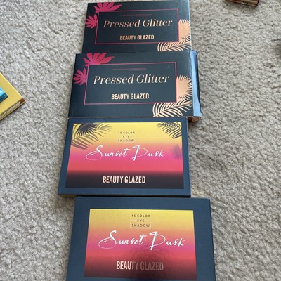 NIB Beauty Glazed - Sunset Dusk 15 EyeShadow & Pressed Glitter Pigmented 15