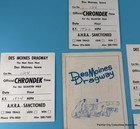 Scarce 1960s Des Moines Dragway Program & Slips Drag Racing Iowa — photo 3