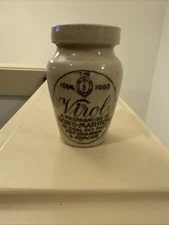 Vintage Virol Bone Marrow Food  JAR POT ironstone advertising English typography