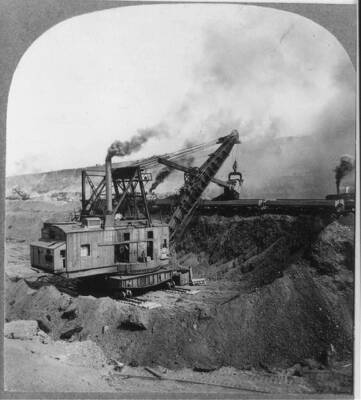 8'' x 10'' Photo 1927 Photo Hull-Rust Open-Pit Iron Mine Near, Hibbing, Minn