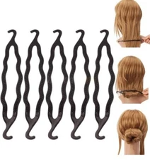 Twist Holder Clip Magic Roll Bun Hair Twist Braid Tool (Pack of 5)