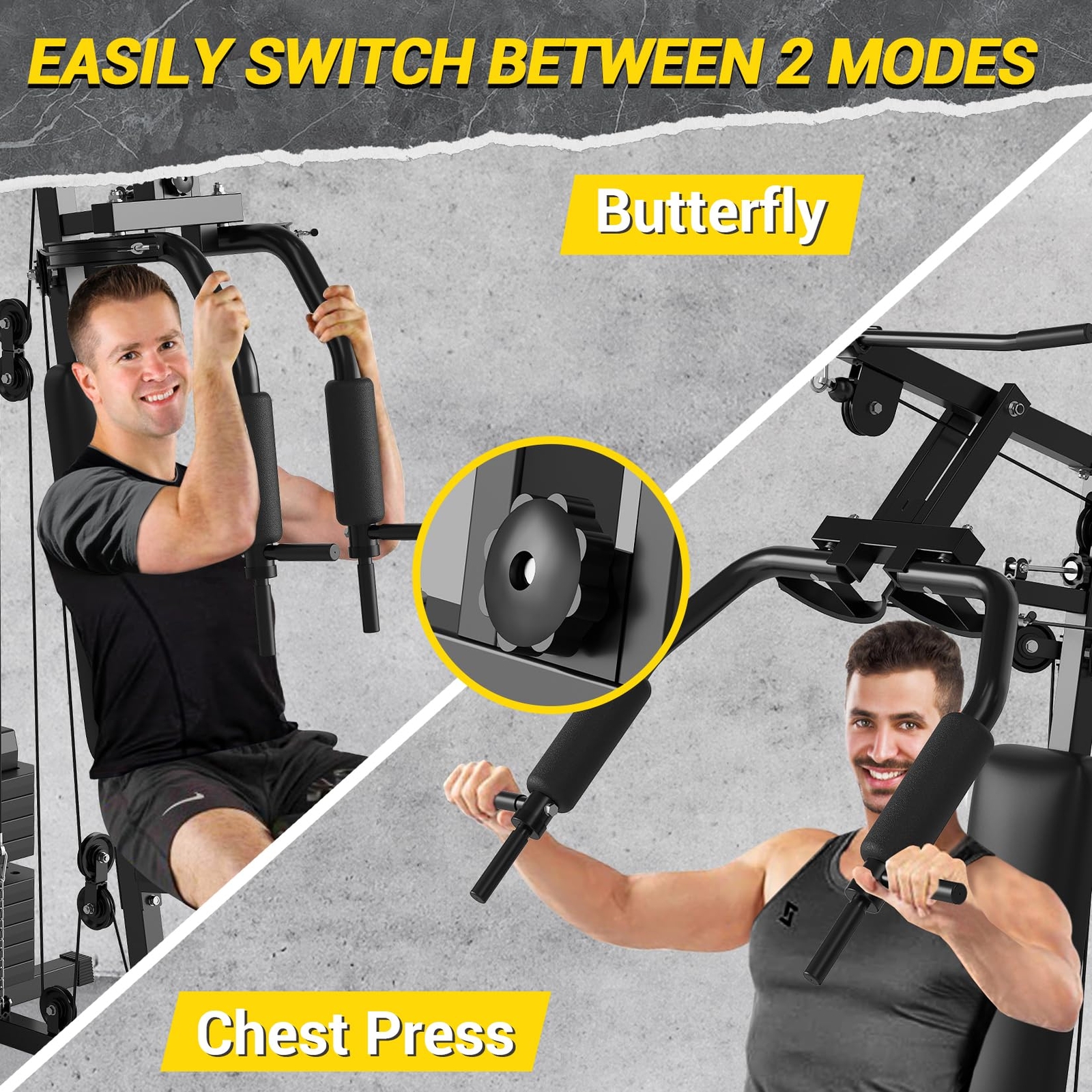 All-in-One Home Gym 100LB with Leg Press Lat Pulldown Chest Press Station