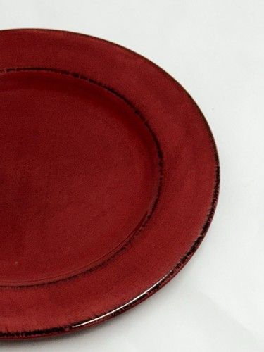 Pier 1 Imports Toscana Burgundy Handpainted Earthenware Salad Plate8.75 INCH - Picture 4 of 10