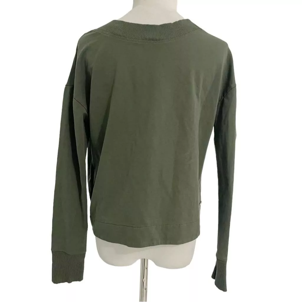 sweaty-betty long sleeve faux wrap shirt