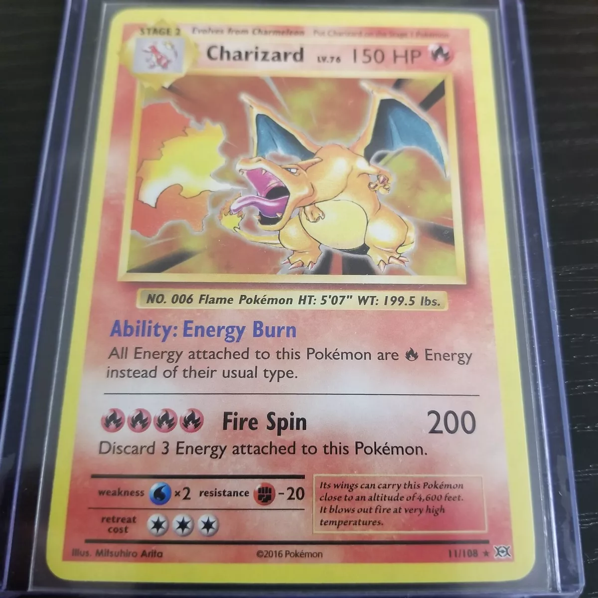  Pokemon - Charizard (11/108) - XY Evolutions - Holo