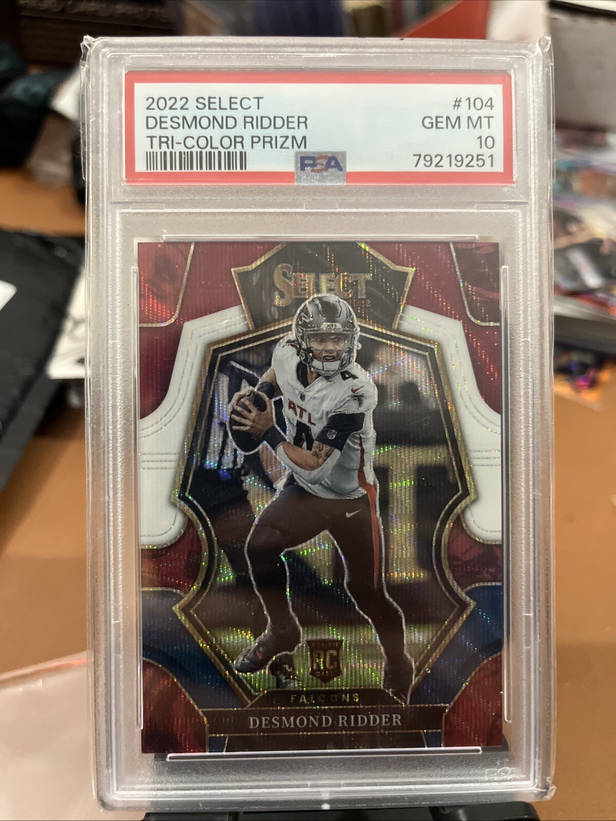 Desmond Ridder Panini Select #104 Tri-Color Prizm