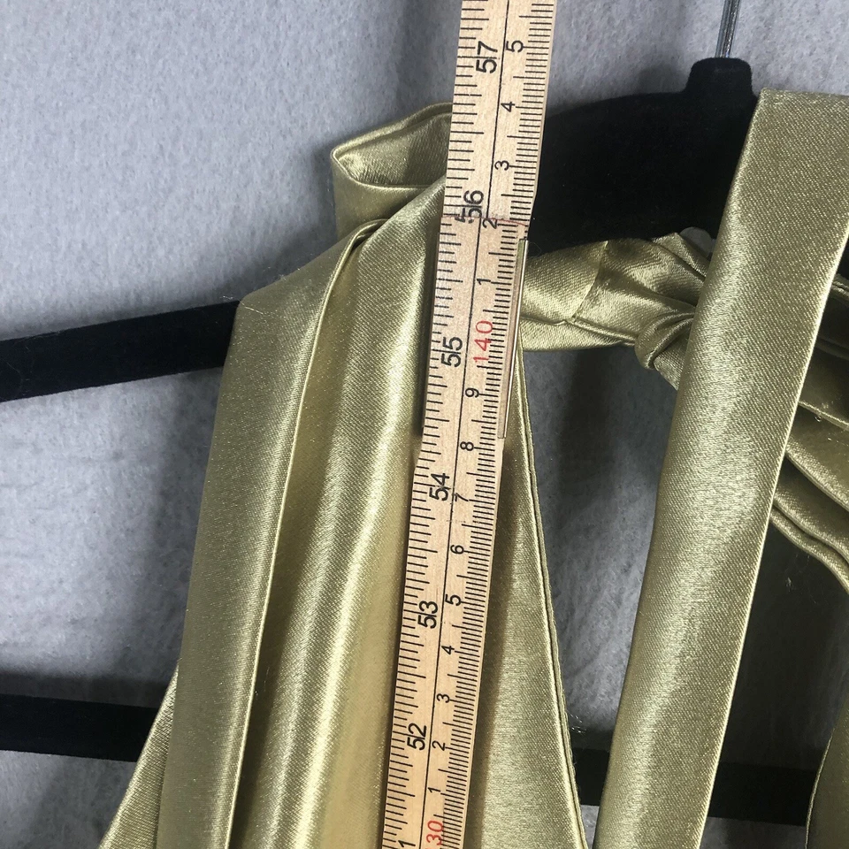 Vintage Jessica McClintock for Gunne Sax Formal Gown Jr. 7  Lime Green Y2K Shine - Image 4 of 4