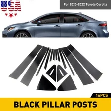 For 2020-2022 Toyota Corolla Black Pillar Post Door Trim Car Auto Accessories
