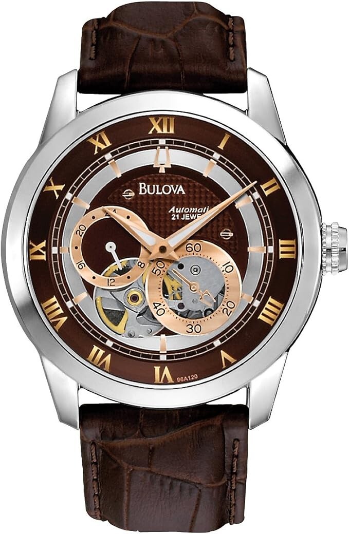 BULOVA Classic 96A120 自動巻き 腕時計 ブラウン Bulova 96A120 Men's Brown Watch for sale online | eBay