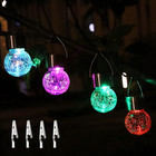 Yihuiko Outdoor Hanging Solar Lights, 4Pack Crackle Globe Lights for Garden, For