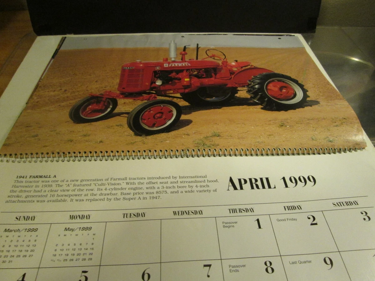 NAPA Vintage Farm Tractors 1999 Calendar | eBay