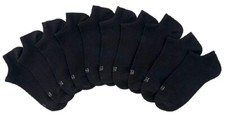 K. Bell Women's No Show Socks 10 Pair Shoe Size 4-10 Black