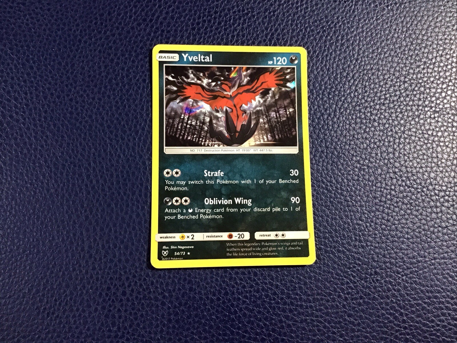 Yveltal 54/73 Shining Legends Holo Pokemon Card