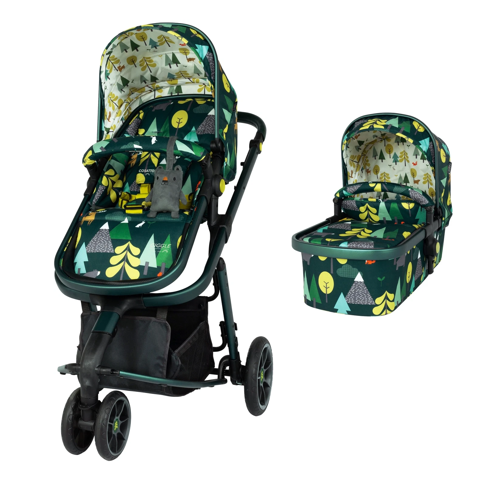 Cosatto Giggle 3 Pram & Pushchair Lightweight Compact Flat Folding Into The Wild