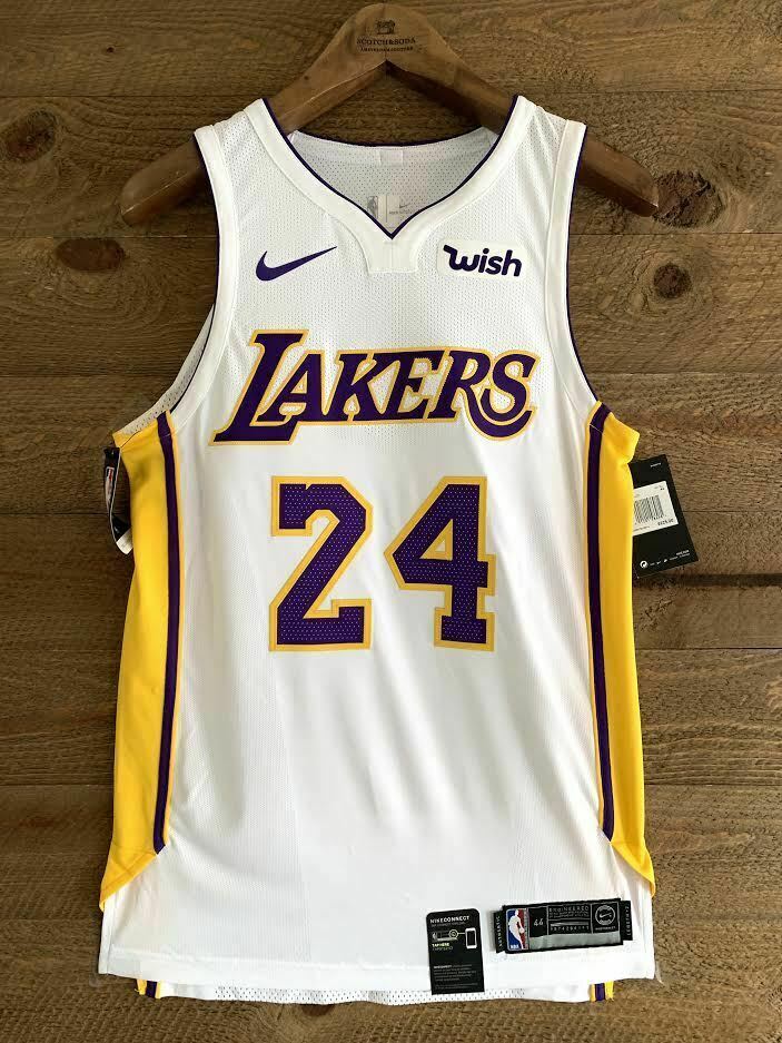 Lakers BRYANT #24 White Kids NBA Jersey